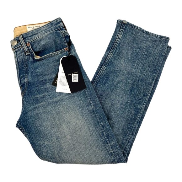 rag & bone Blue Maya High Rise Straight Leg JeansSize 23